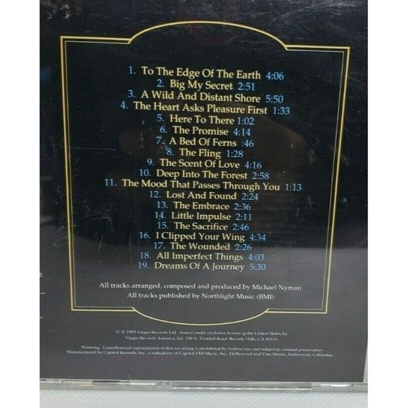 The Piano Original Motion Picture Soundtrack CD by Michael Nyman No Scratches - Picture 4 of 7